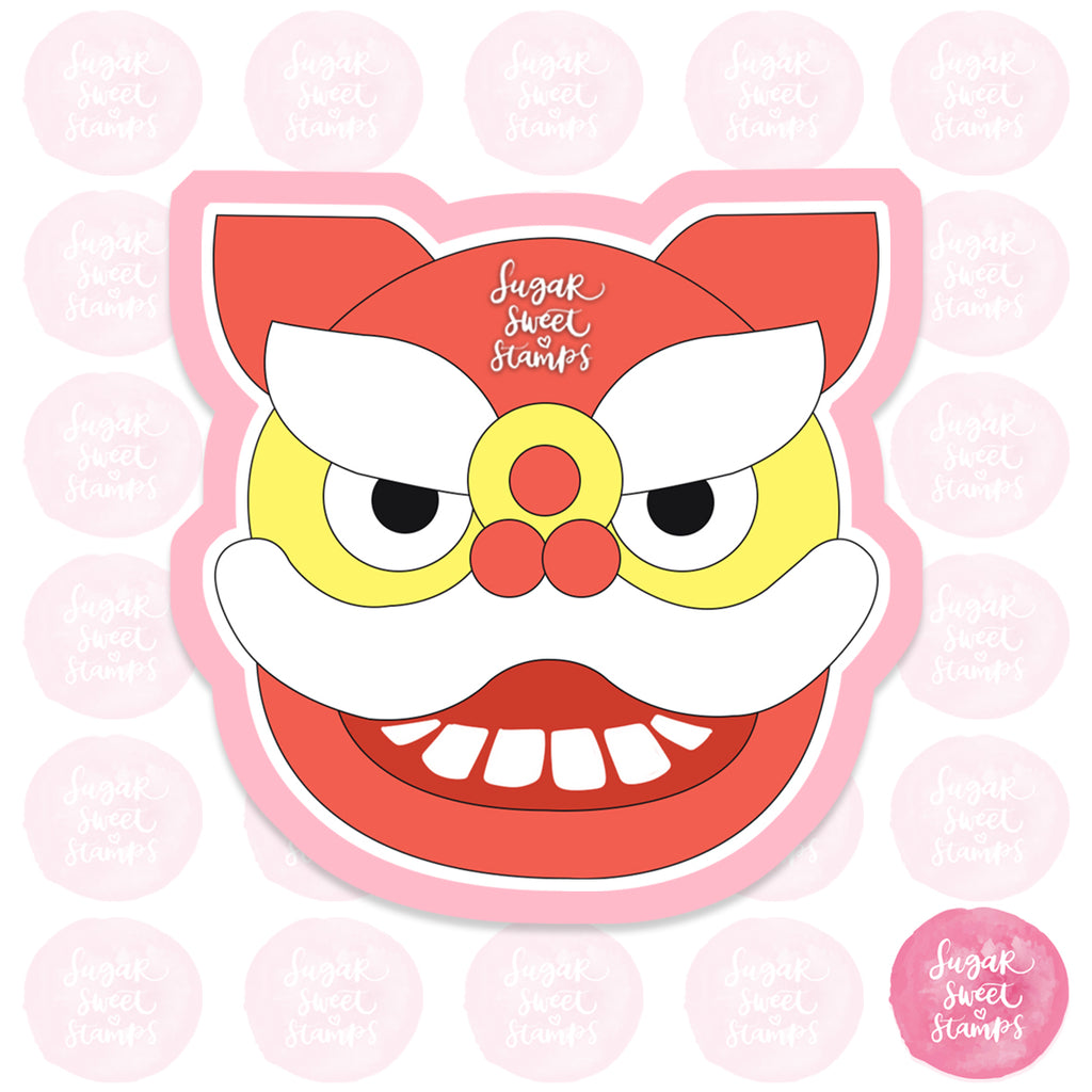 lion dance costume east culture tradition chinese lunar new year custom 3d printed cookie cutter