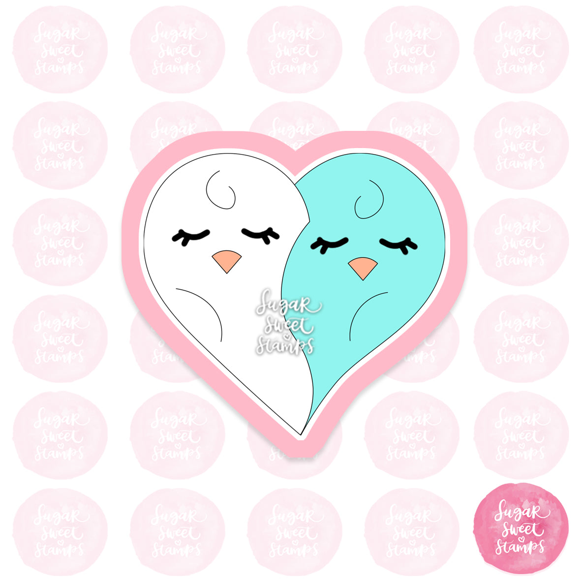 lovebirds animals romance valentines custom 3d printed cookie cutter