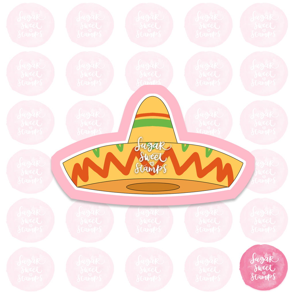 colourful mexican sombrero holiday hat custom 3d printed cookie cutter