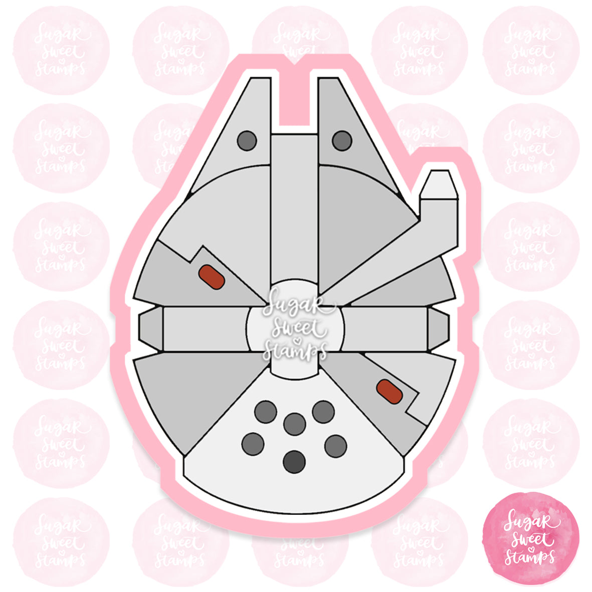 star wars starship space ship millenium falcon sci fi pop culture custom 3d printed cookie cutter