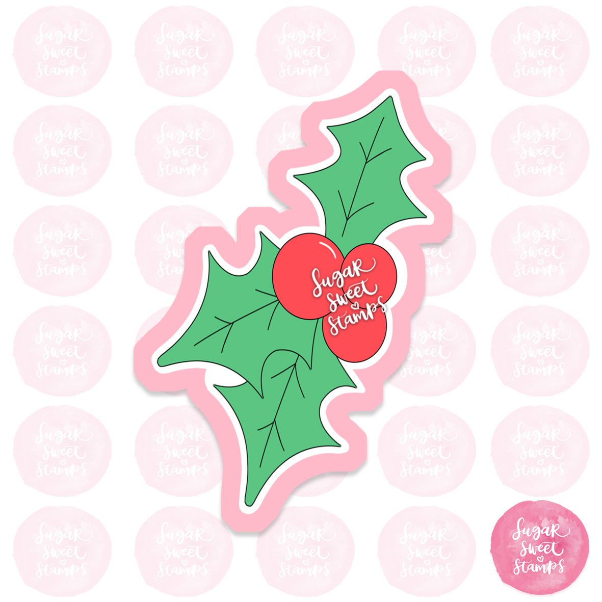 kiss mistletoe christmas winter yuletide season romantic custom 3d printed cookie cutter