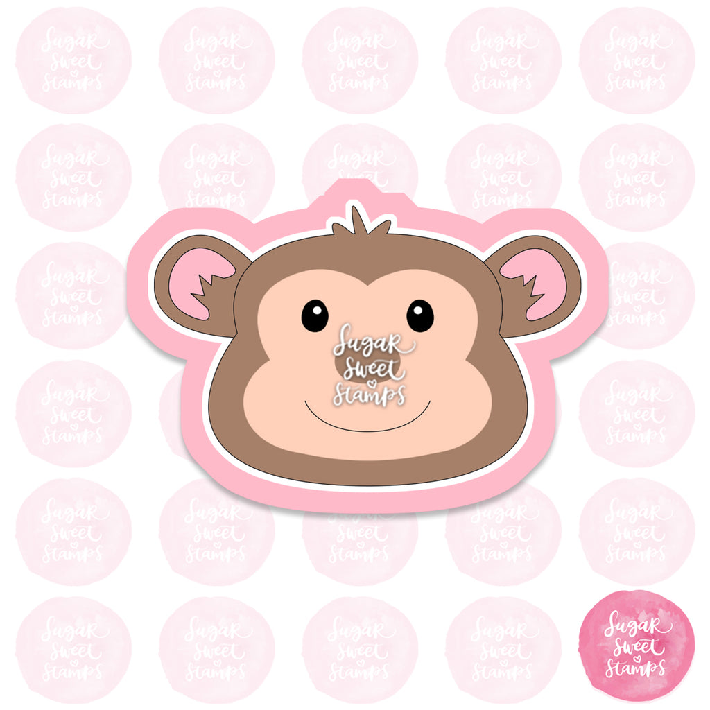 baby monkey animal custom 3d printed cookie cutter