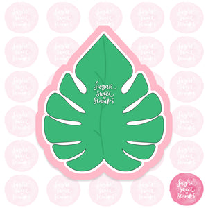 monstera leaf plant exotic leafy tropical safari nature plants flora custom 3d printed cookie cutter