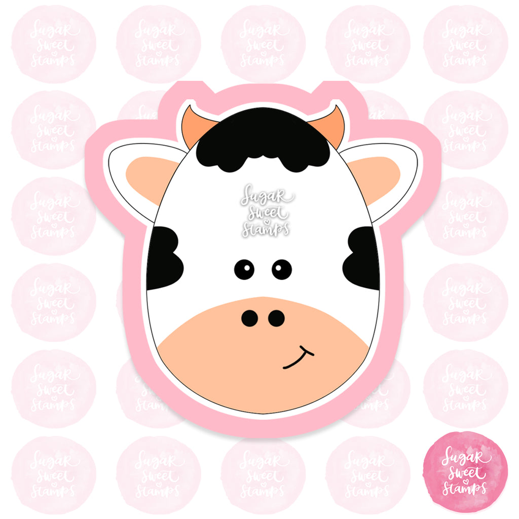 moo moo cow cute animal farm custom 3d printed cookie cutter