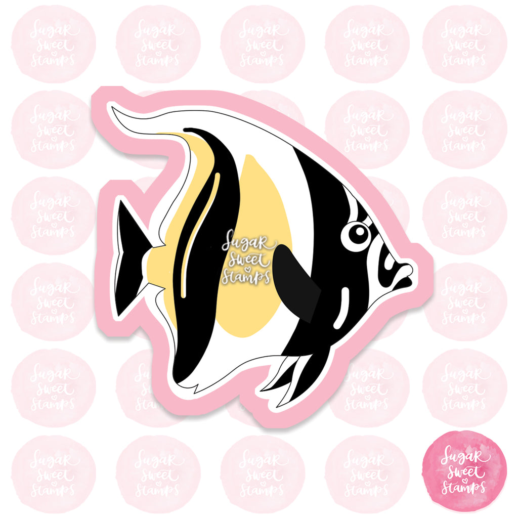 moorish idol tropical fish exotic island sea ocean custom 3d printed cookie cutter