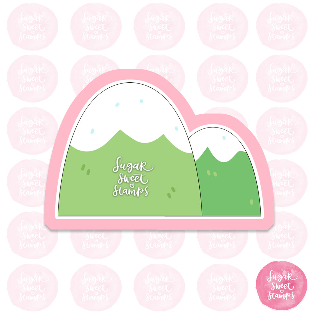 chubby mountains nature hills cute scenery custom 3d printed cookie cutter