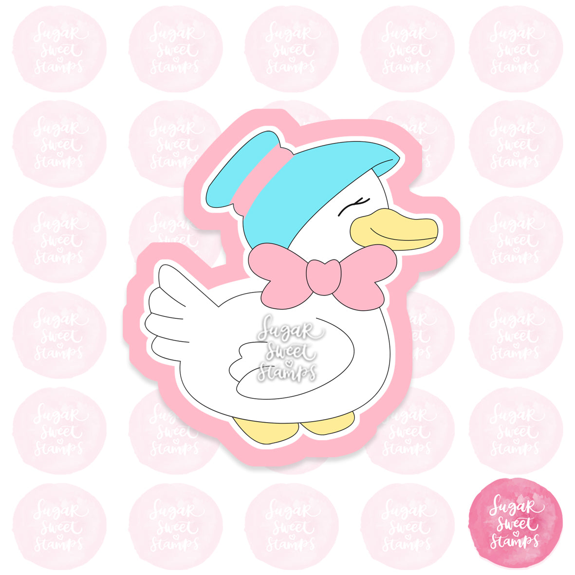 mama duck animal bird mother custom 3d printed cookie cutter