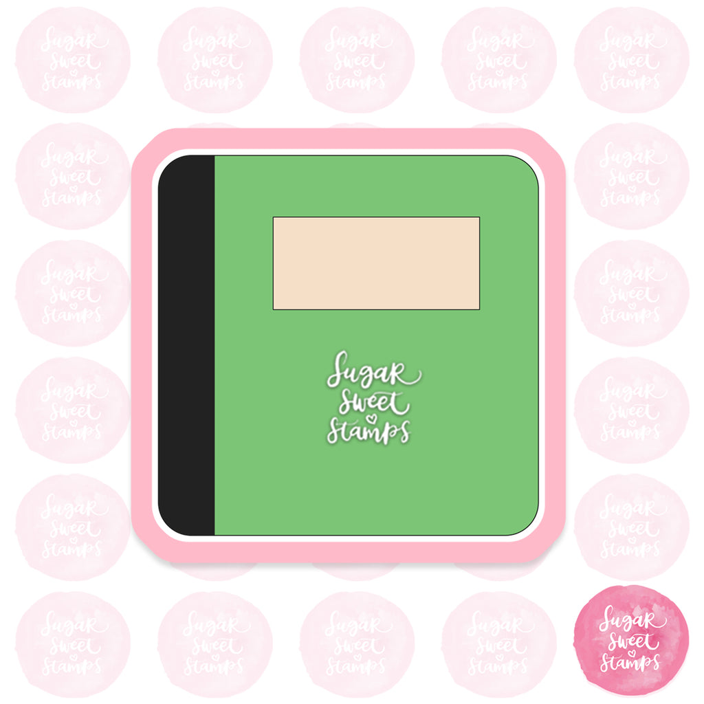 notebook lined paper school book student children book pencil custom 3d printed cookie cutter