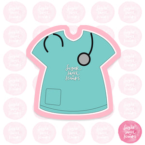 nurse doctor shirt scrubs hospital sick custom 3d printed cookie cutter