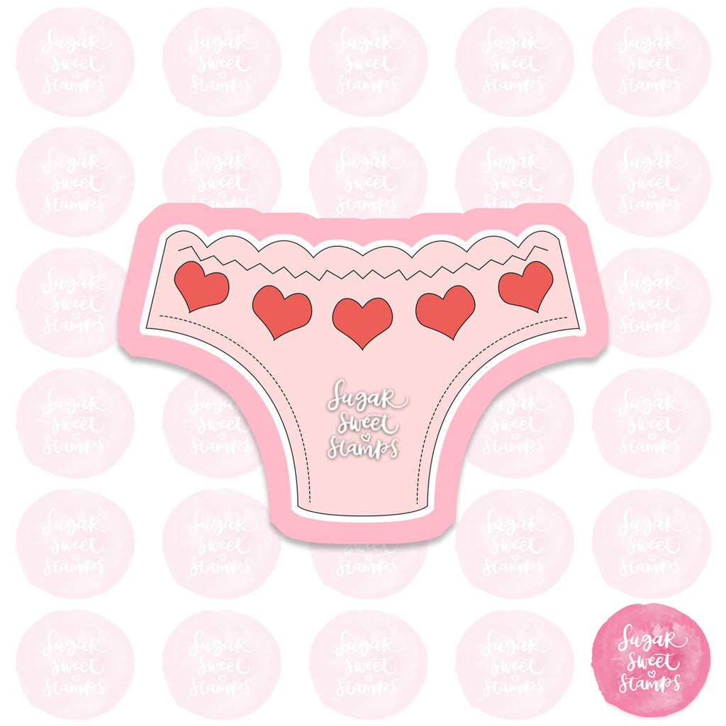 panties underwear clothes funny valentines day custom 3d printed cookie cutter
