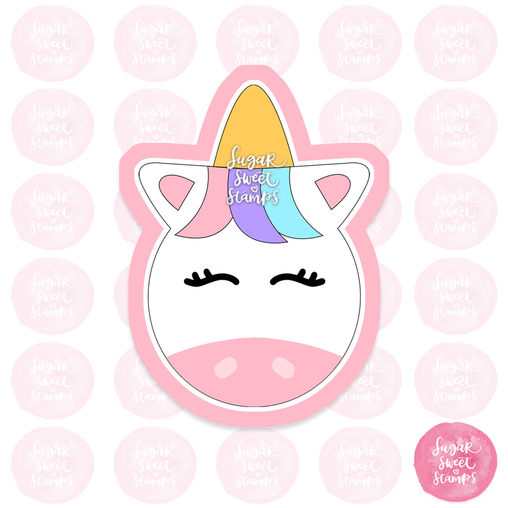 pastel unicorn magical rainbow horse mythical fantasy princess custom 3d printed cookie cutter