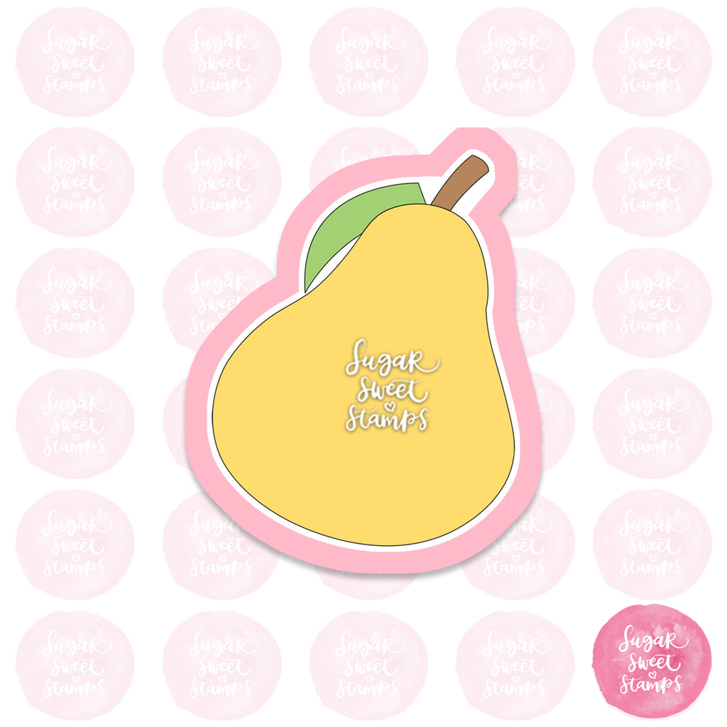 pear fruit food tree custom 3d printed cookie cutter