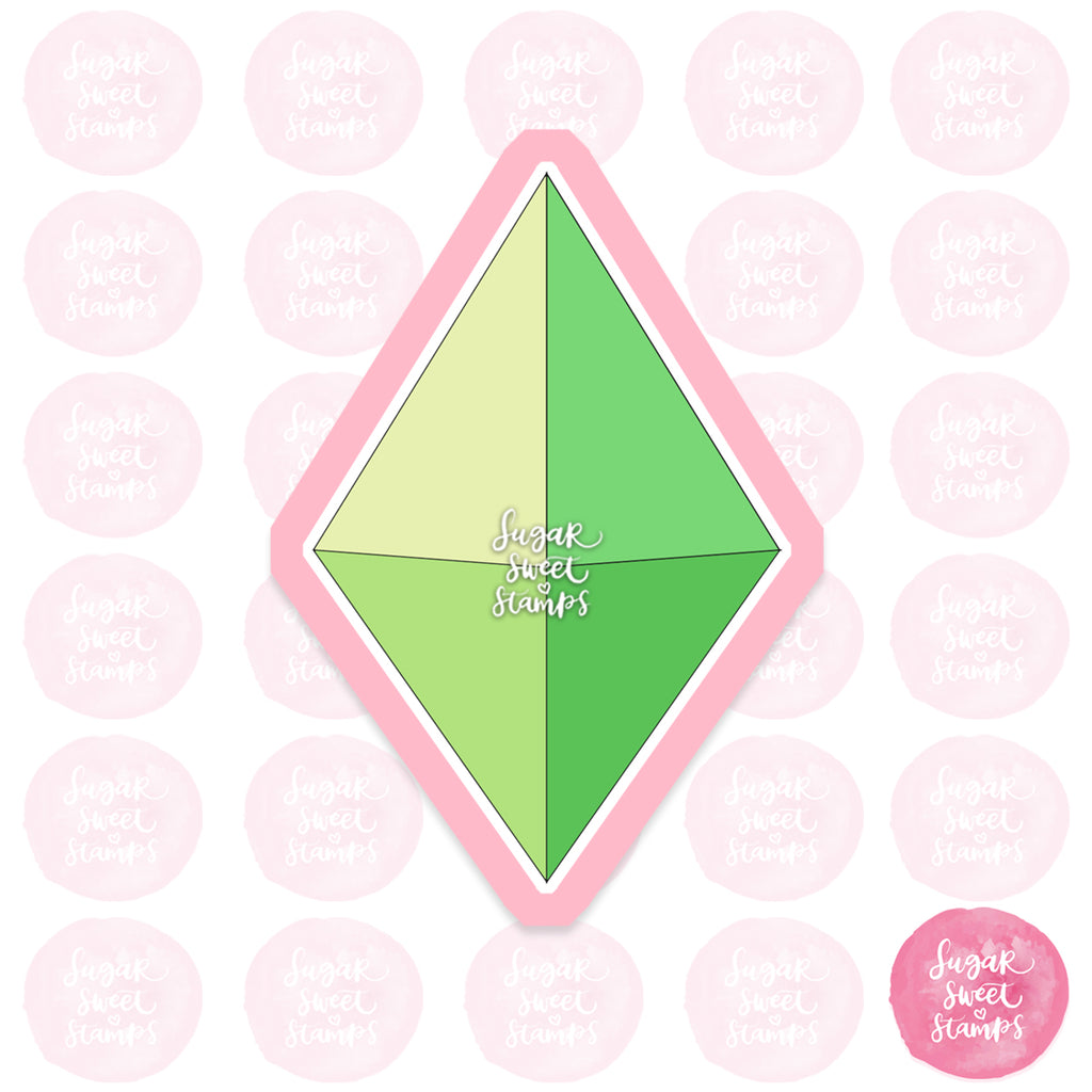 sims pc game video game pop culture plumbob custom 3d printed cookie cutter