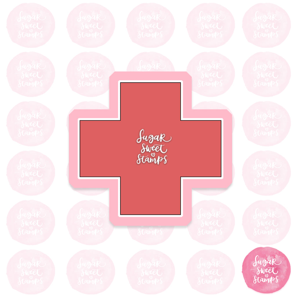 medical red cross health symbol custom 3d printed cookie cutter