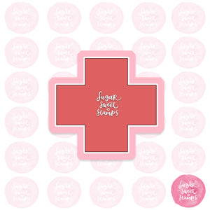 medical red cross health symbol custom 3d printed cookie cutter