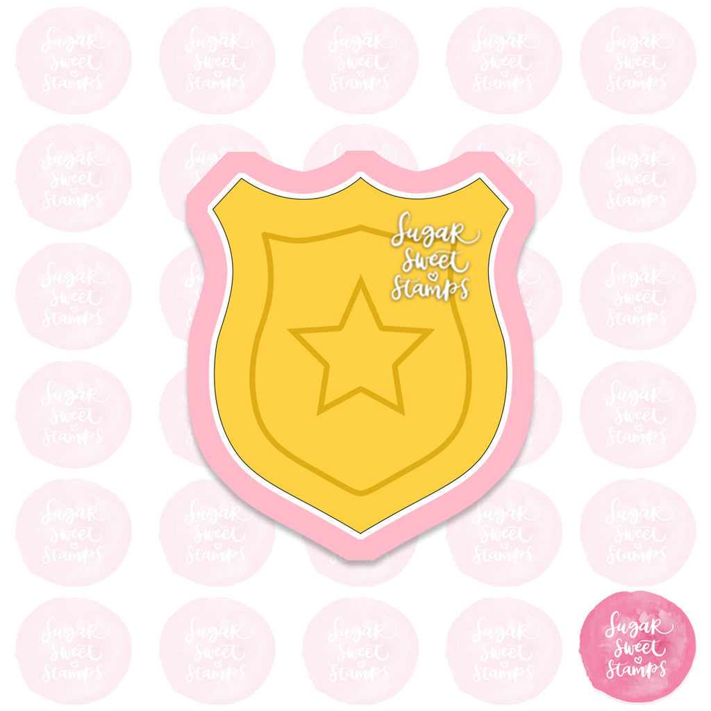 police badge cop officer police custom 3d printed cookie cutter