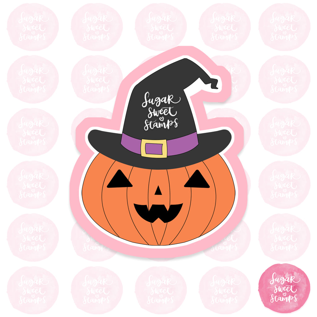 pumpkin witch hat halloween custom 3d printed cookie cutter