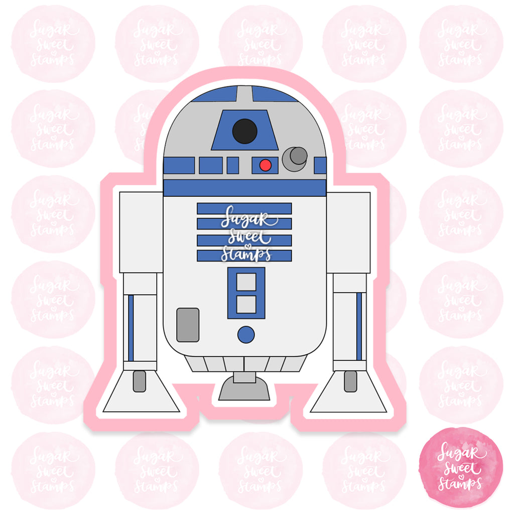 r2d2 star wars scifi droid robot custom 3d printed cookie cutter