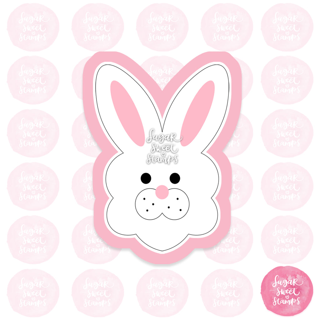 fluffy easter bunny head custom 3d printed cookie cutter