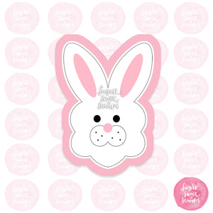 fluffy easter bunny head custom 3d printed cookie cutter
