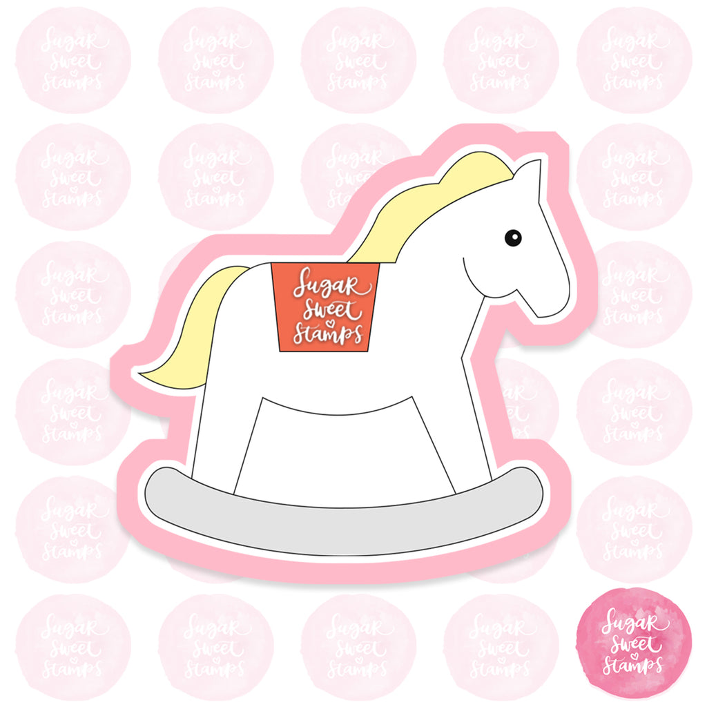 rocking horse toy baby newborn children toddler kid custom 3d printed cookie cutter