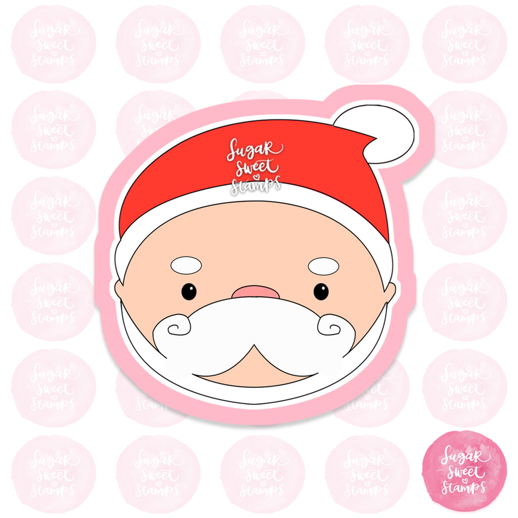 cute santa claus chubby chibi christmas winter december custom 3d printed cookie cutter