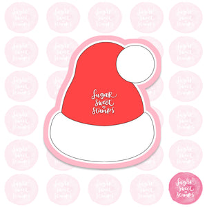 santa's xmas christmas red hat custom 3d printed cookie cutter