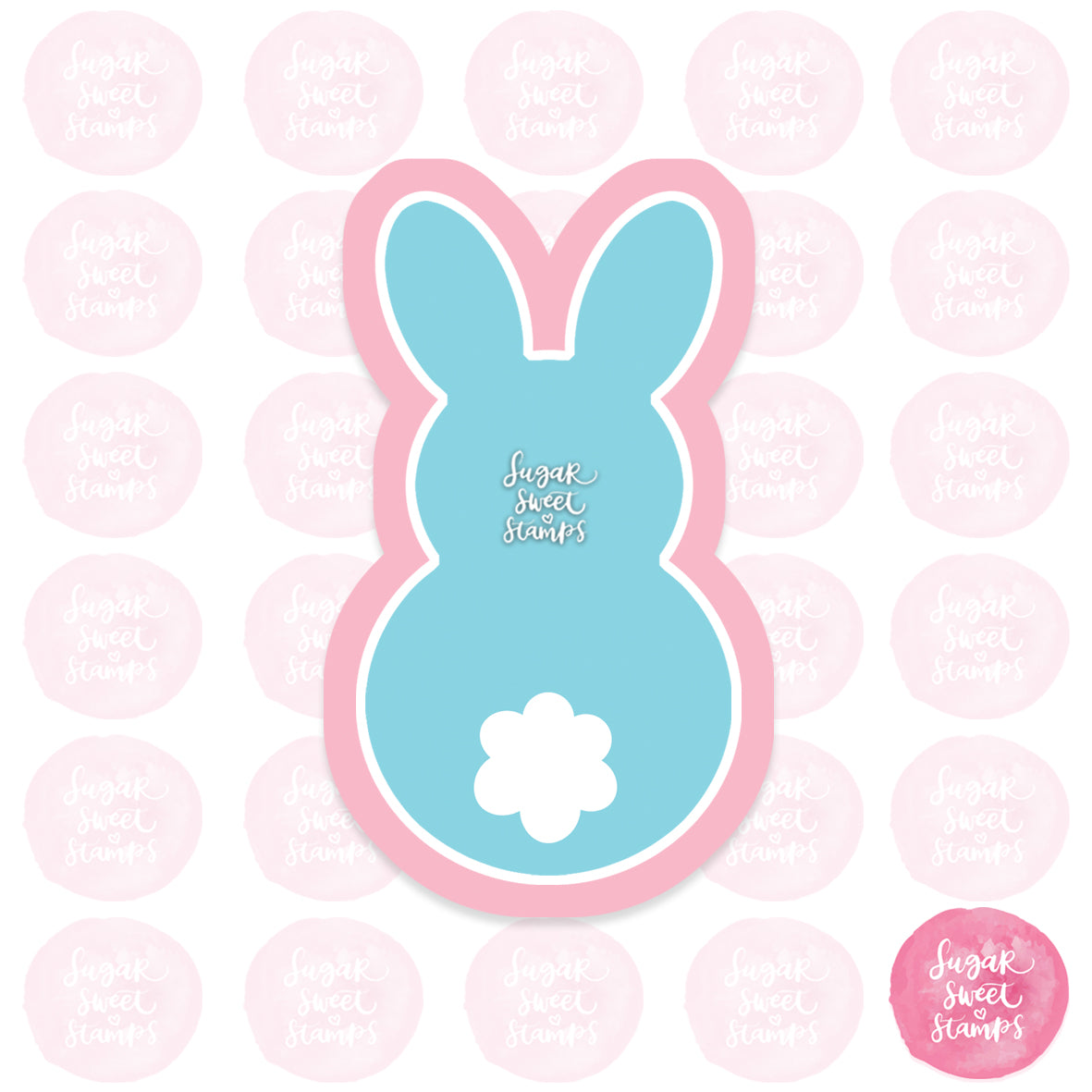 Easter bunny silhouette custom 3d printed cookie cutter