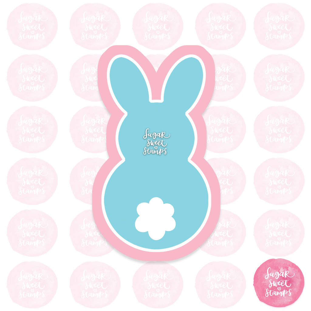 Easter bunny silhouette custom 3d printed cookie cutter