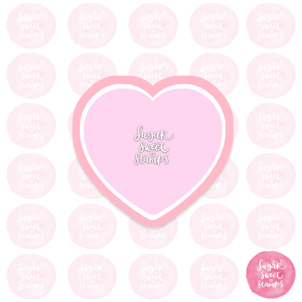 simple heart shape valentine's love custom 3d printed cookie cutter