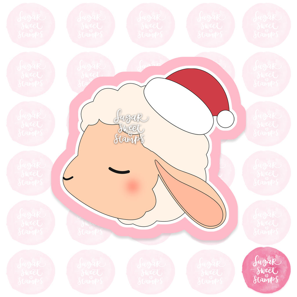 sleepy sheep cute christmas animal custom 3d printed cookie cutter