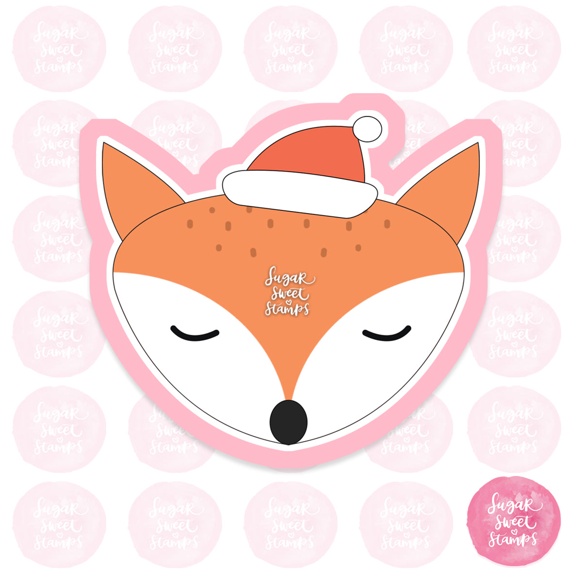xmas christmas winter december season snow fox animal creature woodland cute custom 3d printed cookie cutter