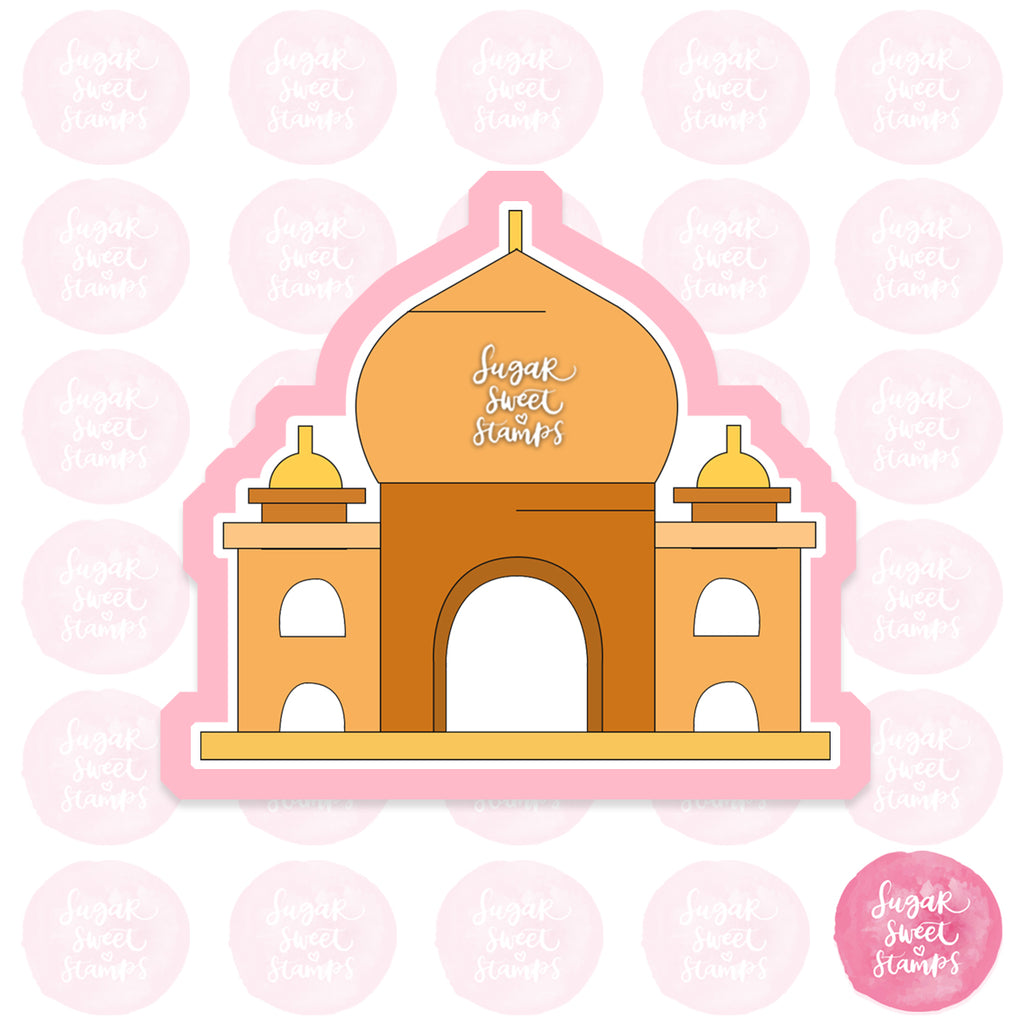 taj mahal mausoleum landmark world wonder india building architecture custom 3d printed cookie cutter