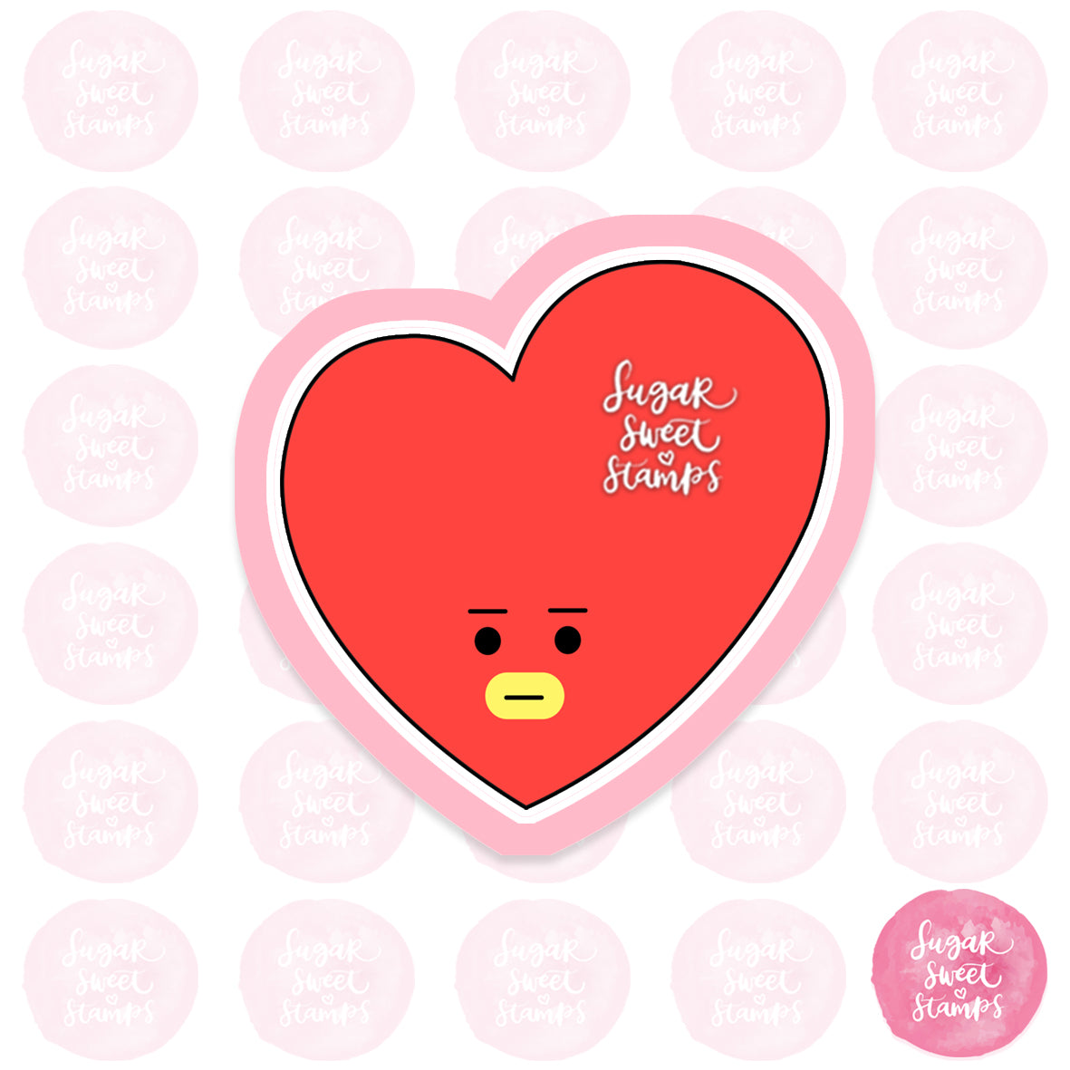 bt21 bts kpop line friends heart tata cute mascot custom 3d printed cookie cutter