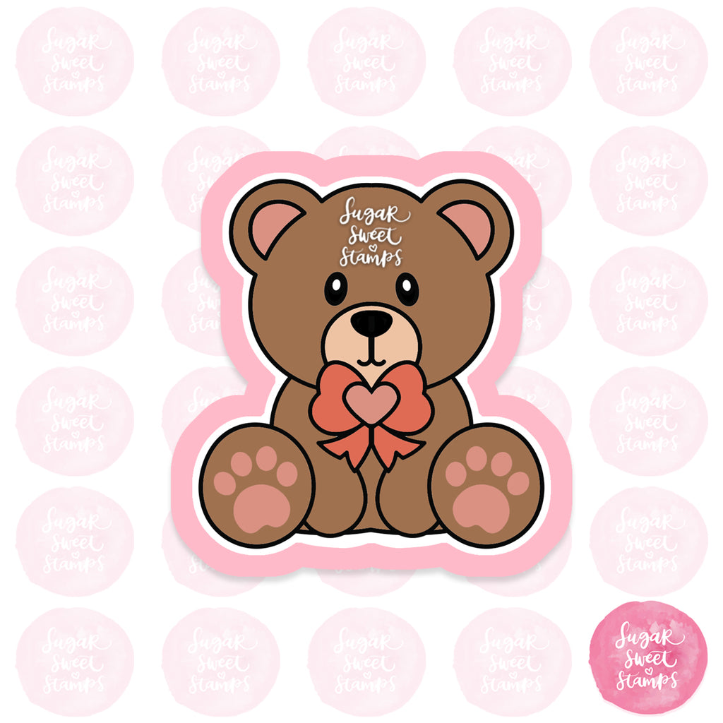 cute teddy bear custom 3d printed cookie cutter