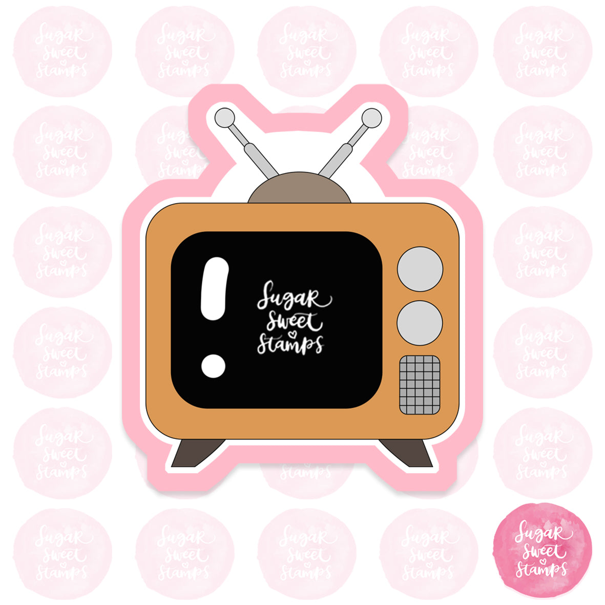 technology movie television telly set satellite custom 3d printed cookie cutter