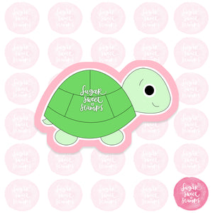 cute turtle tortoise ocean swimming animal green shell custom 3d printed cookie cutter