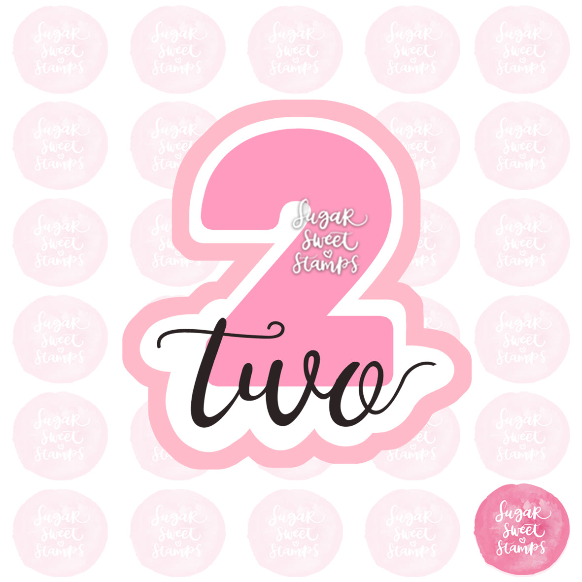 two age lettering kids birthday custom 3d printed cookie cutter