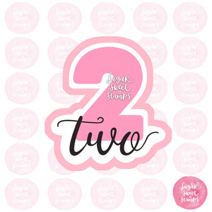 two age lettering kids birthday custom 3d printed cookie cutter