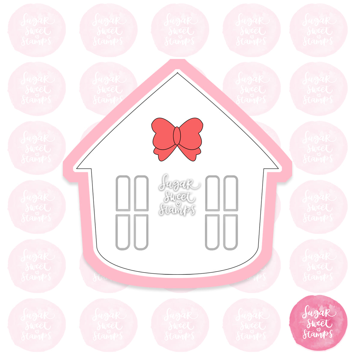 christmas xmas snow house custom 3d printed cookie cutter