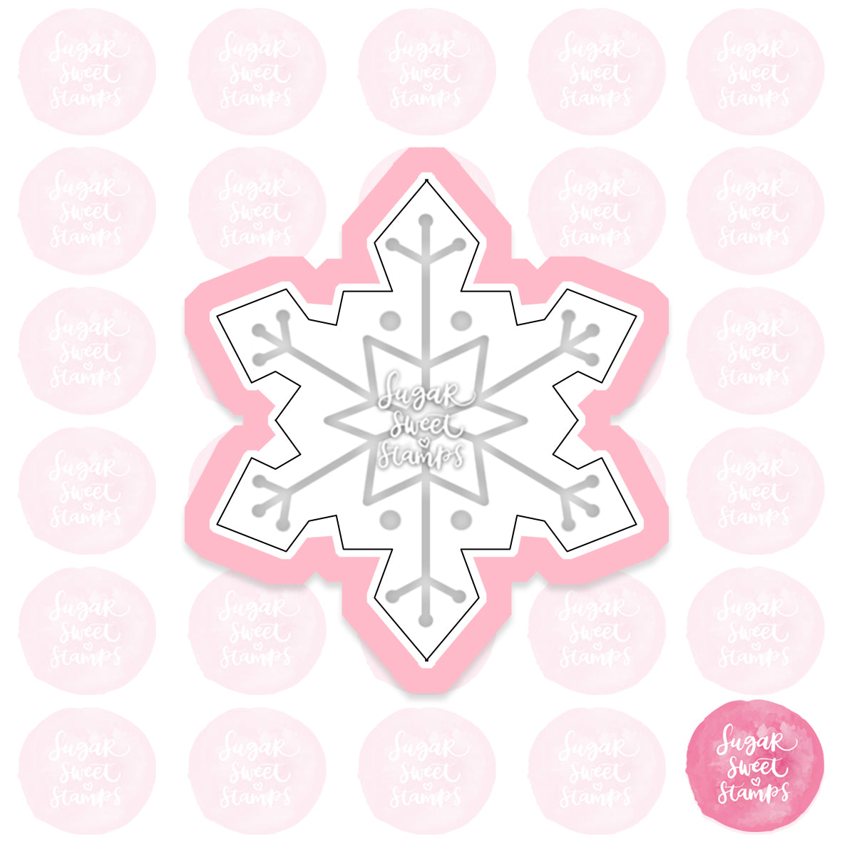 snowflake winter christmas xmas custom 3d printed cookie cutter