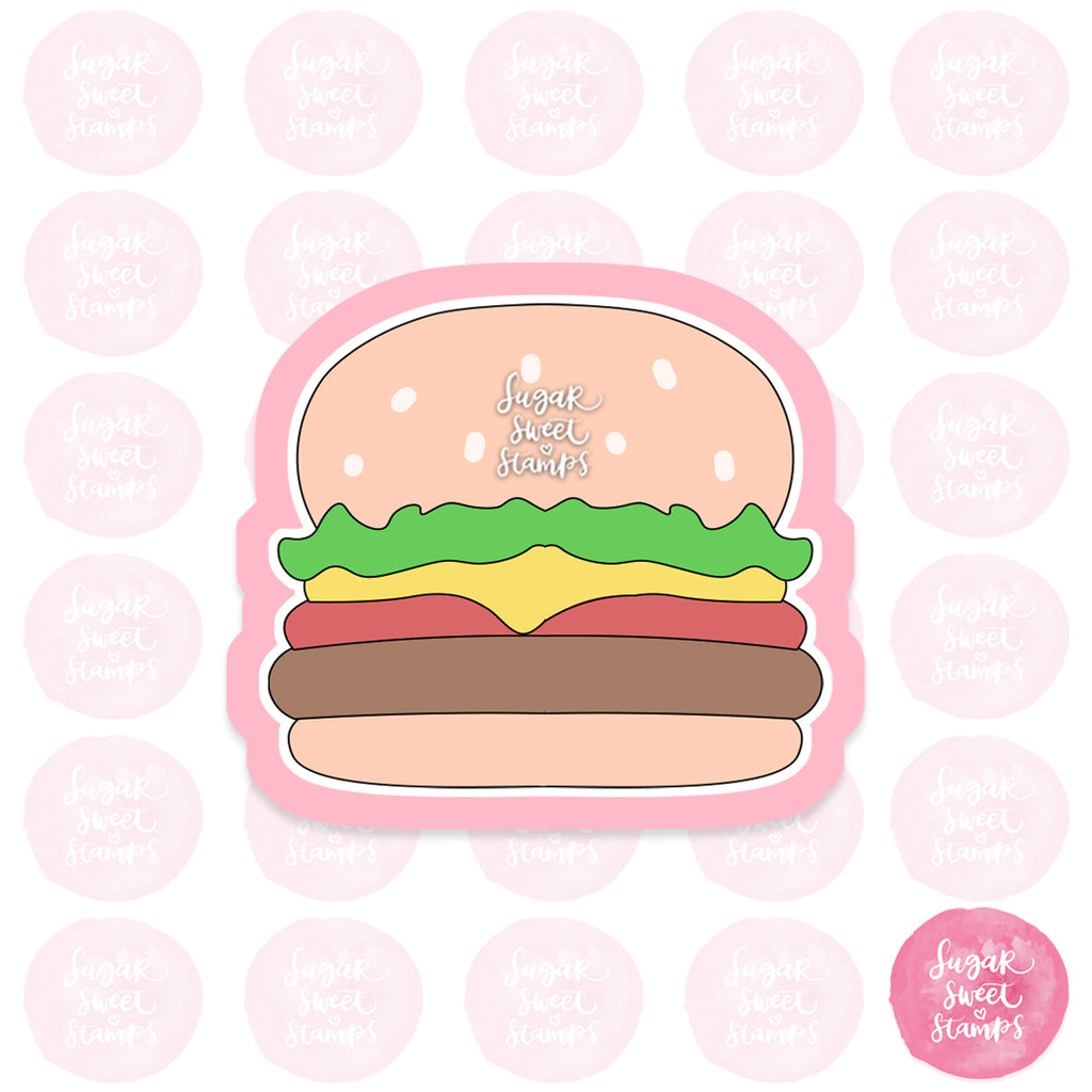 yummy food burger custom 3d printed cookie cutter