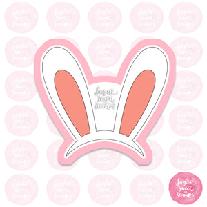 bunny ears rabbit hare easter custom 3d printed cookie cutter
