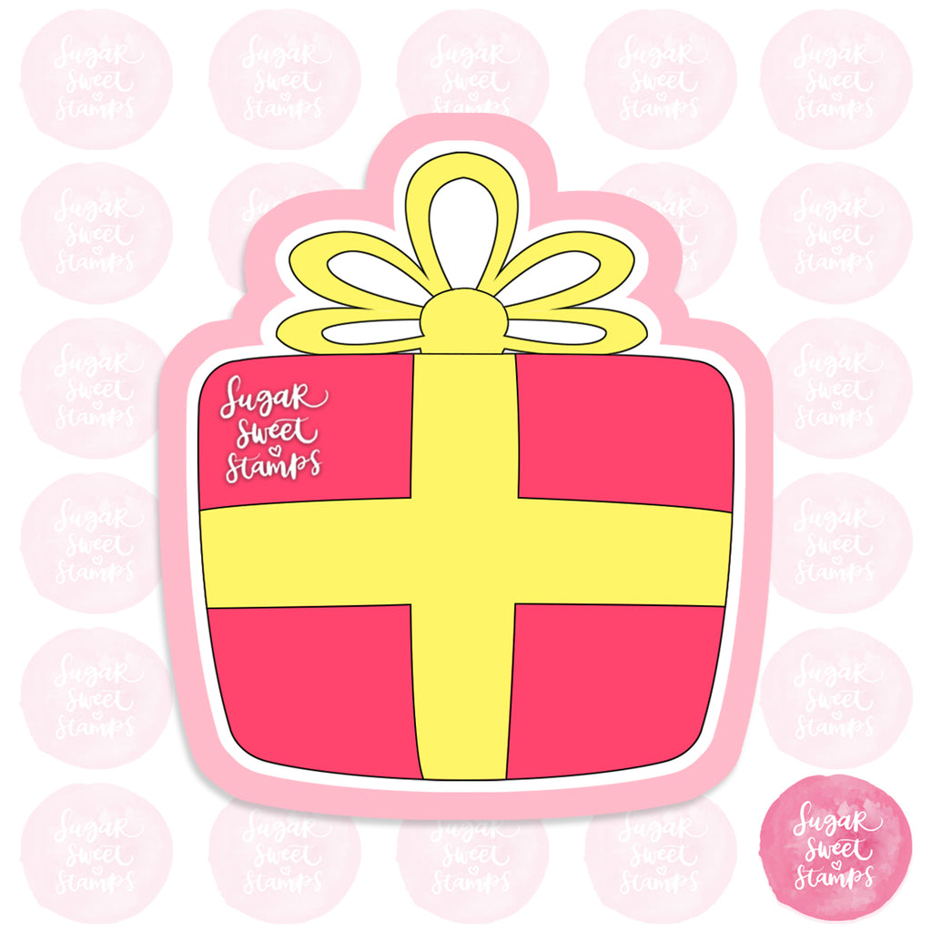 present christmas birthday xmas gift box surprise custom 3d printed cookie cutter